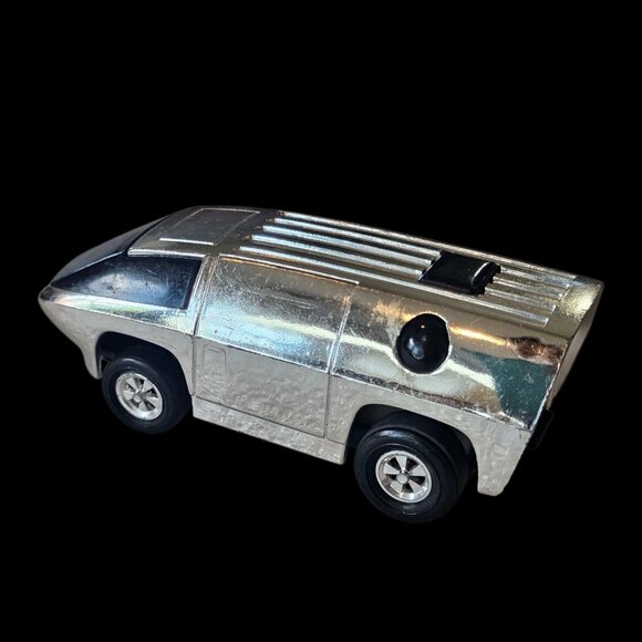Vintage 1977 Mego Speed Burners 1st Gen 1/64 Scale Silver Chrome Van Needs Work - Picture 3 of 11